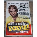 A vintage Foxfire poster, printed by Haycock Press, 51cm x 75cm.