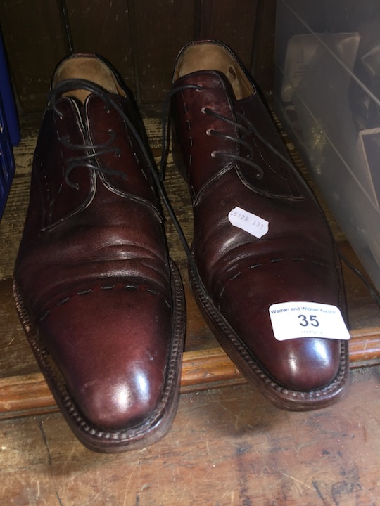 A pair of leather Stemar Italian shoes, size 7 1/2.