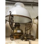 Brass hanging paraffin lamp