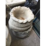 A pair of large sack planters