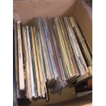 A box of LPs