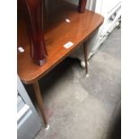 A retro table on spindle legs