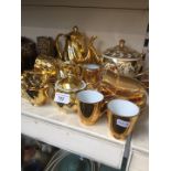 Gold lustre ware crockery