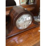 A Garrard Clocks Ltd Westminster chimes mantel clock with key and pendulum.