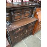 A small oak court cupboard