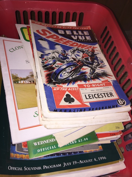 A box of approx 50 sports programmes