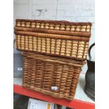 2 wicker baskets.