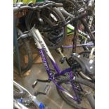 A purple Trek bike