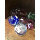 8 Cathines paperweights including Carnival and Tempest