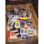 A box of trade cards & sticker album