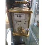 Modern brass carriage clock