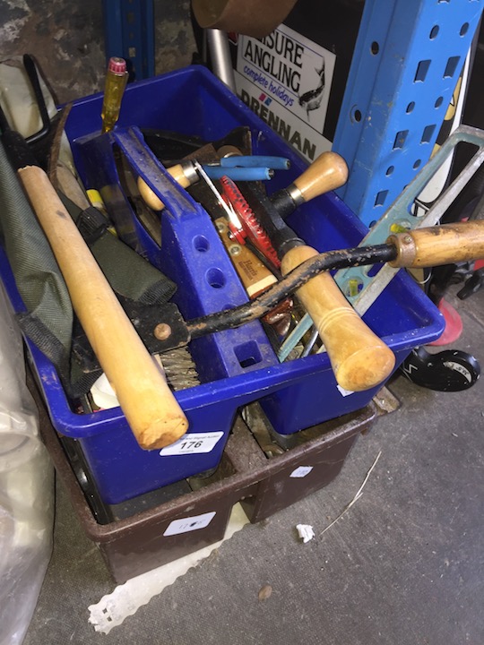 Two small boxes of assorted tools