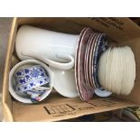 Box of mixed crockery