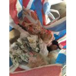 A bag of 5 porcelain dolls