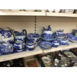 Copeland Spode Italian and other blue and white pottery
