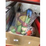 A quantity of children's toys including remote control Turtles