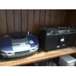 A Hitachi CX 150 CD / cassette player and a Superscope Marantz CRS-2024 stereo / cassette recorder /