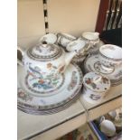 Wedgwood Kutani Crane dinnerware appx 28 pcs