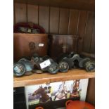 A pair of vintage Ross London binoculars in original case and a pair of Wray London binoculars in