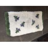A handmade wool rug.