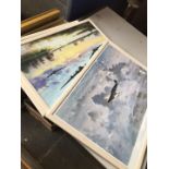 3 prints of aeroplanes in flight