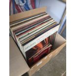 A box of mainly LPs - classical and shows etc