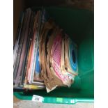 A crate of Vinyl LPs, singles etc