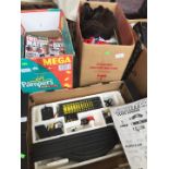 3 boxes of mixed items inc Match magazines, Tyco toys, etc
