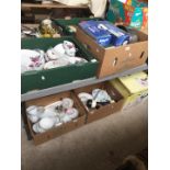 10 boxes of mixed kitchen/dinner ware and other items