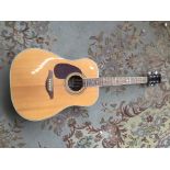 Left hand "Vintage" acoustic guitar, bound rosewood neck, grover type tuners, rosewood back and