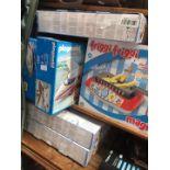 Eight boxed children's toys, Playmobil plane and boat