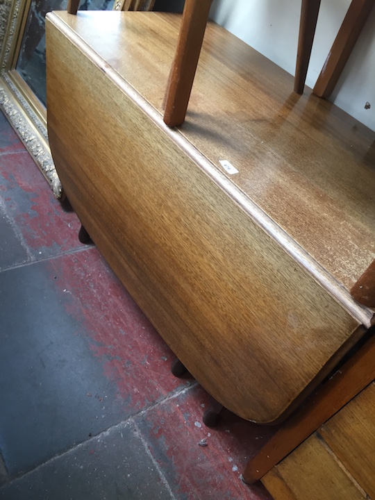 A mahogany gate leg table.