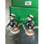 Two John Beswick The Frenchman figures with boxes