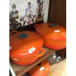 2 Le Creuset casserole dishes