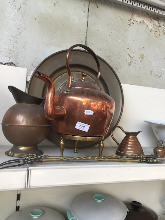 Copper kettle etc.