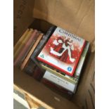 A small box of DVDs