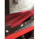 Five rolls of crimson chintz material - 5m