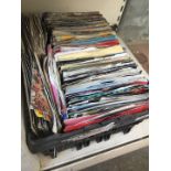 Crate of single 45 records