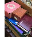 A box of photographs and scrap books including WWI, Nostalgia, transport etc.