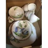 A Melab lily of the Valley tea set