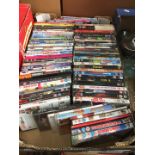 A box of DVDs