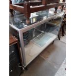 A shop glass display counter