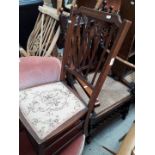 An inlaid bedroom chair