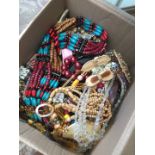 Box of costume jewellery