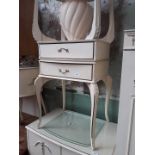 A pair of French style bedside cabinets