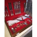 Silver plated canteen of cutlery