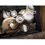 A crate of Noritake etc