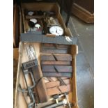 2 boxes of vintage tools including planes