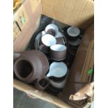 A box of Hornsea pottery