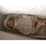 A modern porcelain headed doll "Jessica" by Hamilton Heritage Dolls, boxed with certificate.